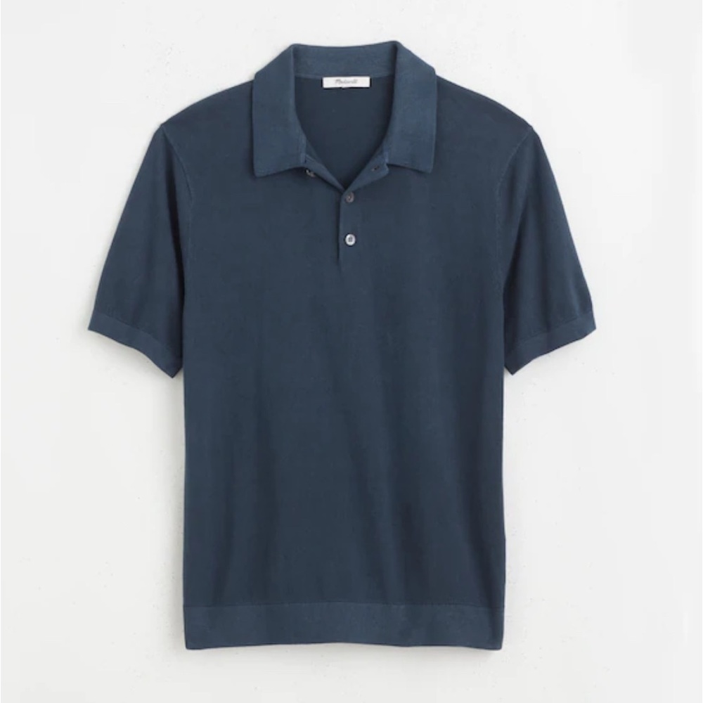 Men’s Madewell Three-Button Sweater Polo Shirt NWT